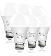 evelor 6-Packs A19 Dimmable LED Light Bulbs,60 Watt Equivalent Daylight 5000K with E26 Base,Effic...