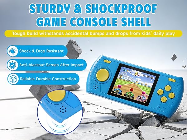 Sturdy and shock-resistant gaming console