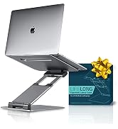 Ergonomic Laptop Stand for Desk, Adjustable Height Up to 20", Laptop Riser Portable Computer, Lap...