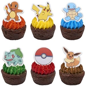 Pokemon decorations on Cupcakes