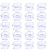Pawfly 20 Pack Double Sided Suction Cups 4/5 Inch Clear PVC Plastic Sucker for Glass Table Mirror