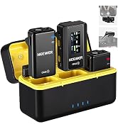 NEEWER CM28 Wireless Lavalier Microphone System with Charging Case, 1 Click Noise Canceling, 4GB ...