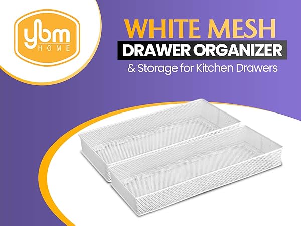 white mesh drawer organizer