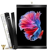 Magnetic Poster Frame Black 12 inch – Magnetic Poster Hanger for Pictures, Photos, Prints, Maps a...
