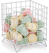 FantasyLife K Cup Holder Organizer, Coffee Pod Storage Basket, Coffee Bar Accessories Metal Baske...