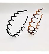 Calsgkspray 2Pcs Zigzag Headband Headband with Teeth Tooth,Plastic Wavy Comb Zig Zag Tooth Comb P...