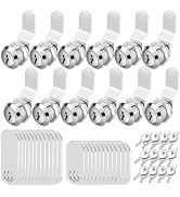 5/8" Cam Locks Keyed Alike - Zzbety 12 Pack Keyed Alike Cabinet Locks Secure Files Drawers Mailbo...