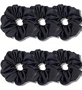 IVARYSS Big Scrunchies for Women Thick Hair, Premium Satin Softer than Silk, XL 6 Inch Extra Larg...