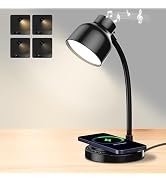 RORENSE 3 in 1 Desk Lamp with Speaker Lamp 15W Fast Wireless Charger Lamp Foldable & Portable Lig...