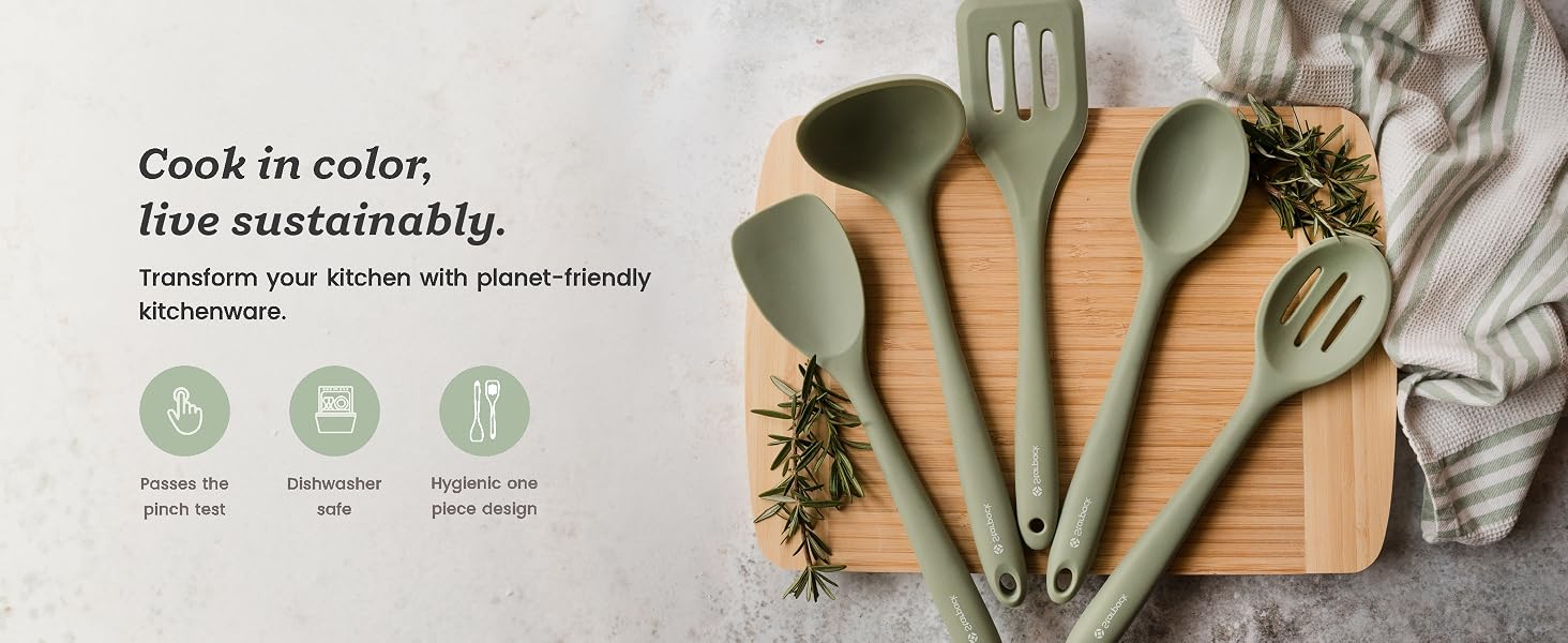 kichen ware silicone bpa free plastic spatulas heat resistant nontoxic turner essentials tools
