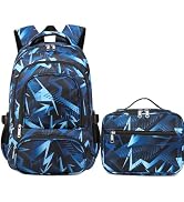 BLUEFAIRY Boys Backpack with Lunch Box Set for Kids Primary Elementary School Bags with Insulated...