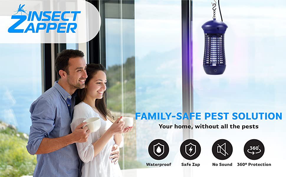Blue 4000V High Powered Electric Mosquito Zapper EBC Banner