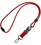 Fishent Breakaway Neck Lanyards for ID Badges, Adjustable Durable Heavy Duty Lanyard with Detacha...