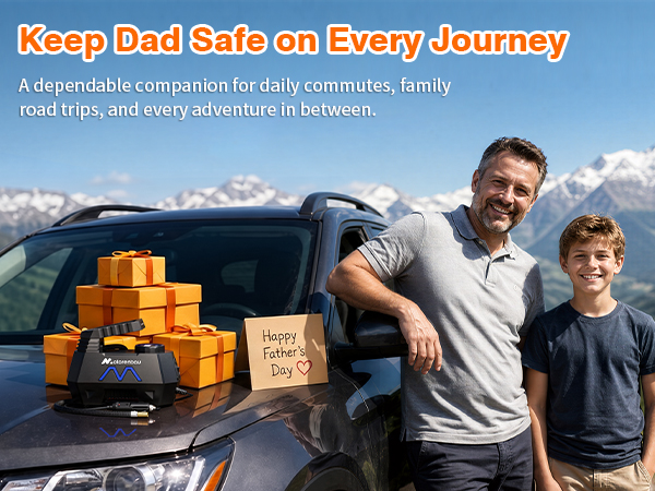 Tire Inflator Portable Air Compressor, Air Pump for Car Tires,Father's Day Gift for Dad
