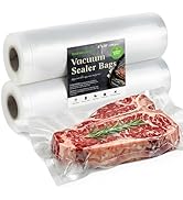 Vacuum Sealer Bags for Food - Seal a Meal Bags Rolls - 8inx20 Rolls 2 Pack - XinBaoLong Commercia...