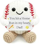 GiftMark Father's Day Birthday Gift for Dad, Crochet Baseball Gift for Dad from Son Daughter, Han...