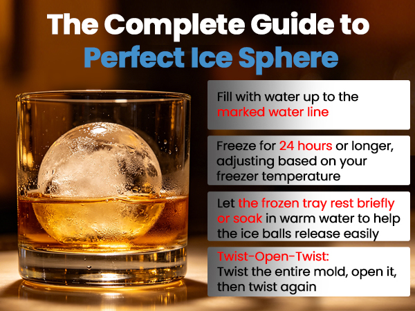 Twist to Release:the sturdy and durable material release all ice balls with a simple twist.