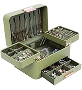 KAMIER Jewelry Storage Box for Women - Necklace Organizer Jewelry Boxes with Drawers - 3 Layer La...