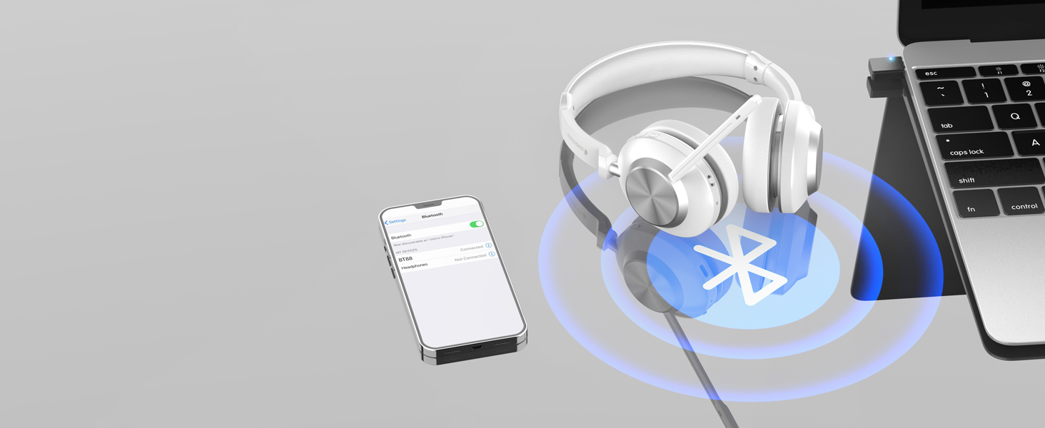 wireless headset with mic