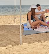 beach blanekt matched beach tent