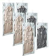TAILI Hanging Vacuum Sealer Storage Space Saver Bags, for Clothing, Suits and Jackets, Closet Org...