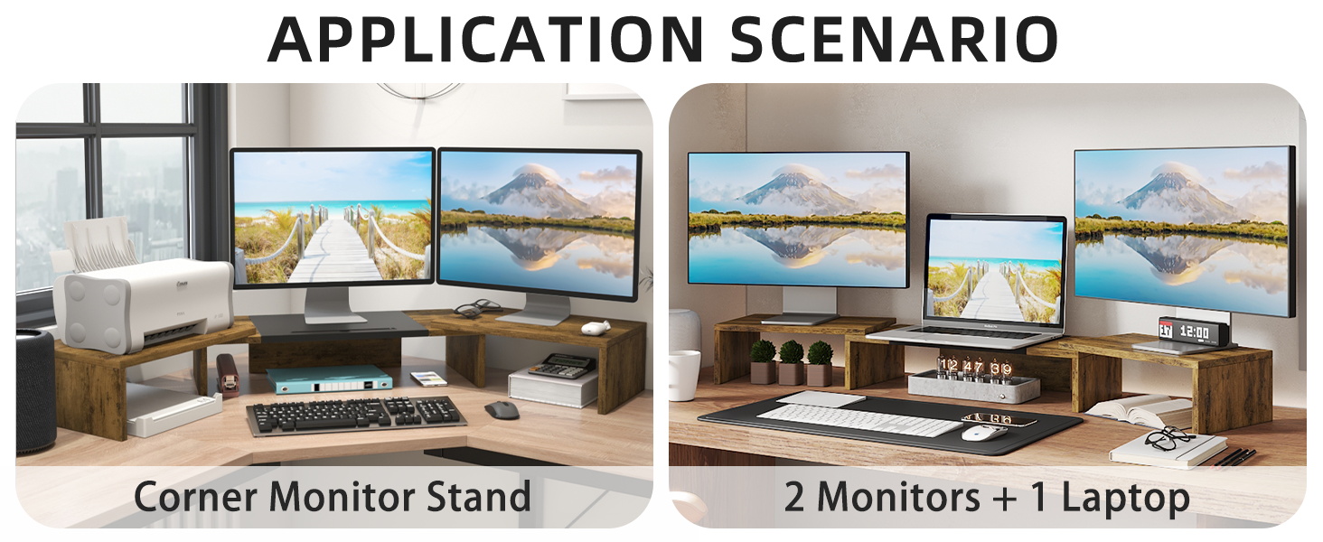 WESTREE Triple Dual Monitor Stand Riser