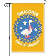 Gkodw Welcome Mother Duckers Garden Flag, Funny Silly Goose Yard Flag for Outside, Cute Housewarm...