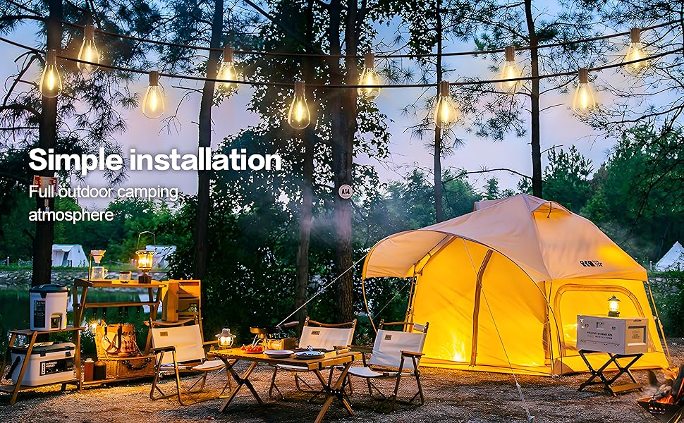 200ft remote outdoor string lights for Patio