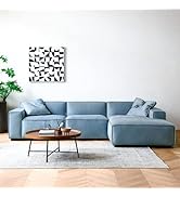 Acanva Modern L-Shaped Deep Sectional Sofa Furniture Set for Living Room Lounge, Minimalist Style...