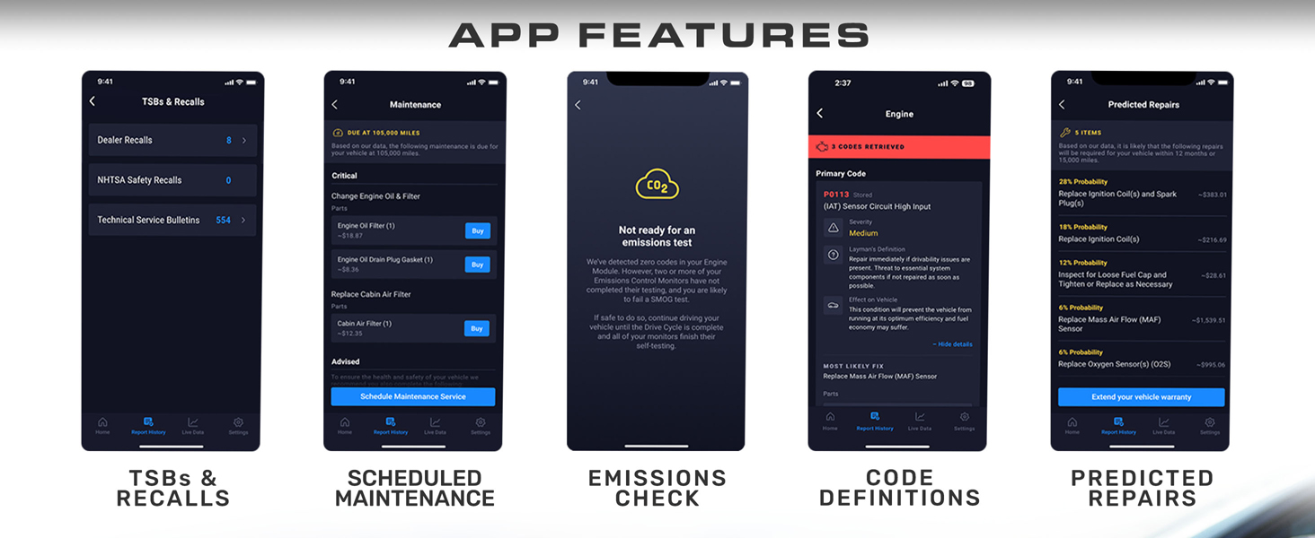 black obd2 scanner diagnostic tool scanner for car bluetooth obd2 scanner check engine code reader
