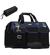 FASTECH 22in Heavy Duty Bottom Tool Bag With Wide Mouth for Tool Storage, Carrier and Organizer, ...