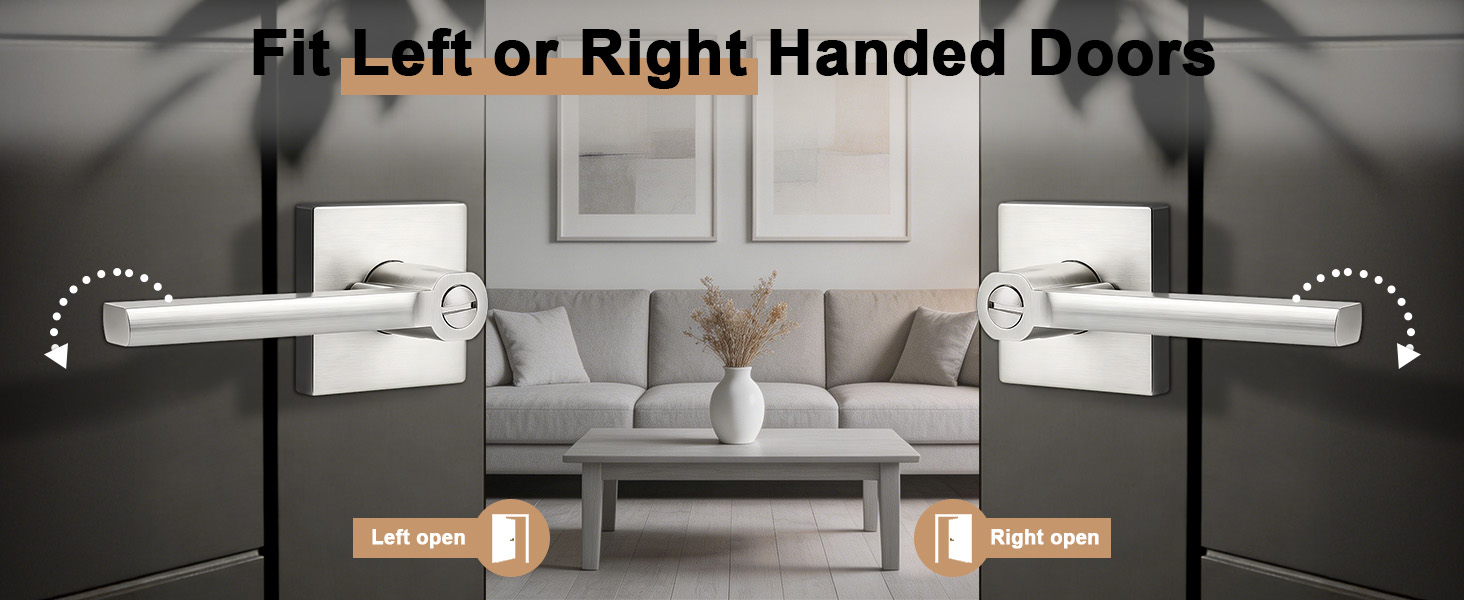 Nickel Privacy Door Handle