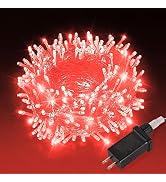 Etinga 100 LED Red String Lights 33ft, Plug in Fairy Lights with 8 Lighting Modes, Indoor Outdoor...