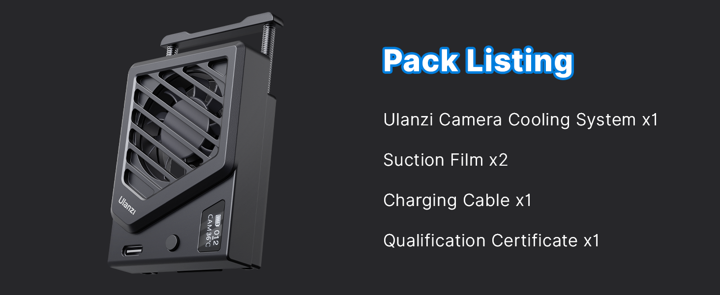 camera cooling fan