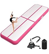 KIKILIVE Inflatable Air Gymnastics Tumbling Mat 6ft 10ft 13ft 16ft 20ft, Air Tumble Track Mat 4/8...