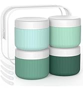 ME.FAN Travel Containers for Toiletries, TSA Approved 2 oz Silicone Cream Jars, Leak-proof Travel...