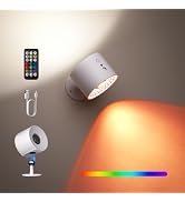 Joyzy Wall Light Rechargeable RGB Colorful Led Picture Lights for Wall Lighting Battery Operated ...