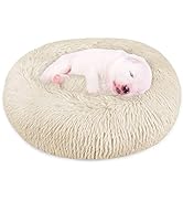 PETORO Dog Bed, Cat Bed, Pet Bed, Anti-Anxiety, Soft, Comfortable and Machine Washable Donut Roun...