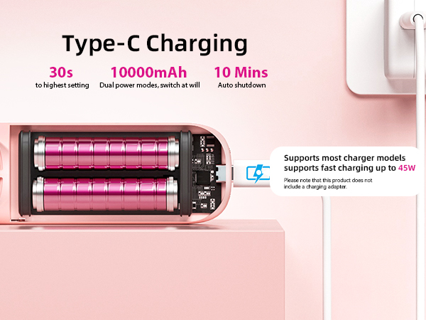 cordless hair straightening brush portable hair straightener women wireless travel gift Pink ionic