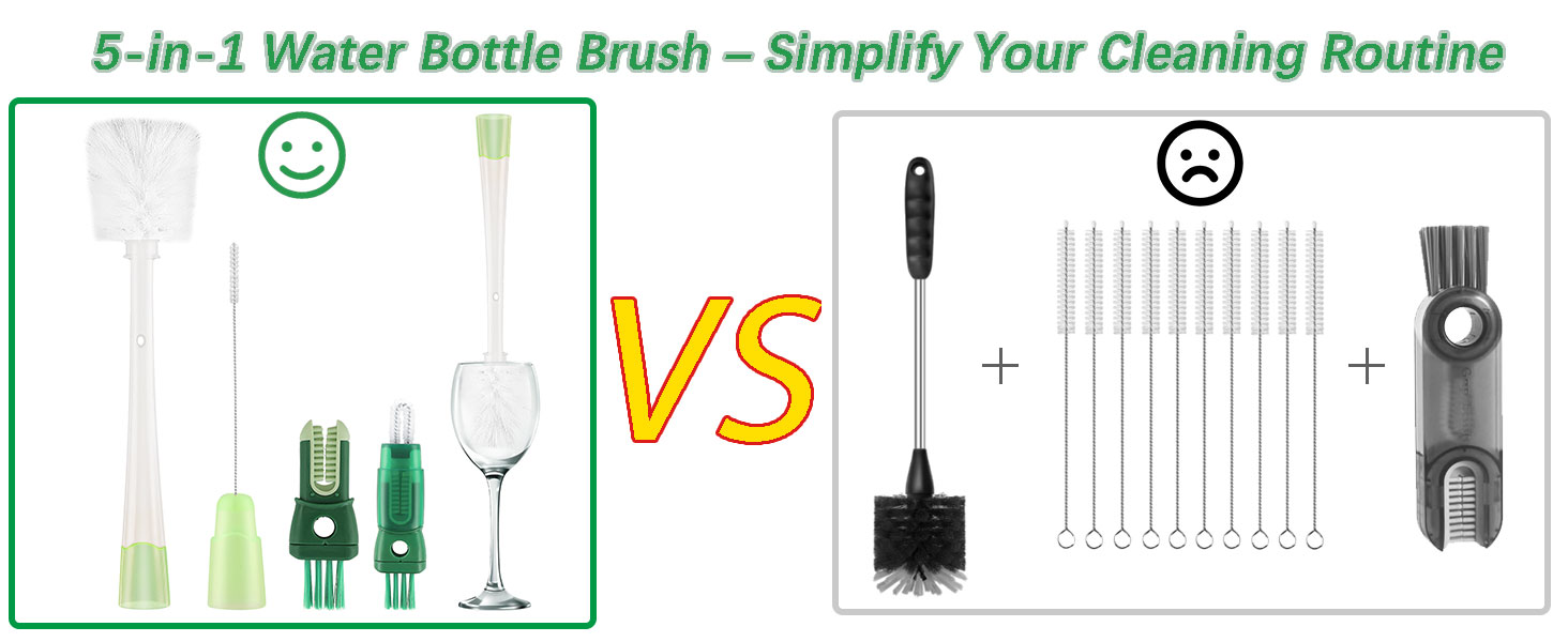 water bottle brushes