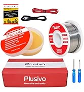 Solder Wire and Rosin Paste Flux Kit - 60-40 Tin Lead Rosin Core Solder Wire (0.8mm, 100g) and Ro...
