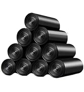 KAshack 4 Gallon small trash bags 250 Count Bathroom kitchen bathroom garbage bags with drawstrin...
