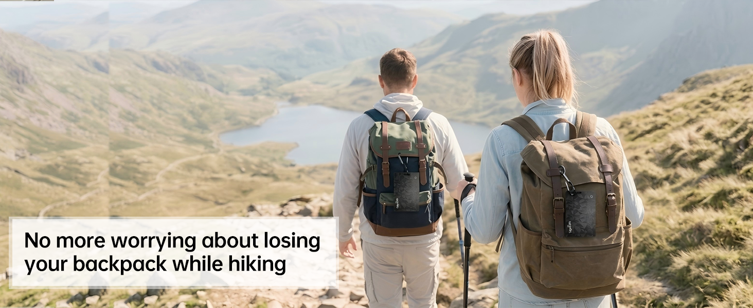 No more worrying about losing your backpack while hiking.