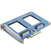 PCIe 3.0 to (2) U.2 SFF-8639 Adapter Card, X8, for 2.5" U.2 NVMe SSD