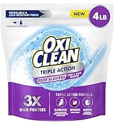 OxiClean Triple Action Odor Blasters, Removes Stains and Eliminates Tough Odors, Stain Remover Po...
