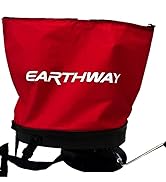 EarthWay 2750 25lb Nylon Bag Seeder/Spread with Comfortable Cross Shoulder Strap, Red with Accura...