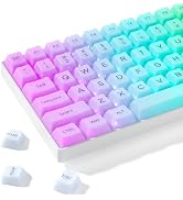 Womier Clear Keycaps, White Custom Keycaps 75 Percent, Cherry Profile Keyboard Keycap 140 Keys, W...