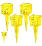 Housoutil 1.5" Rain Gauge Sprinkler Outdoor, 4PCS Rain Lawn Water Gauge with Wide Mouth & Ground ...