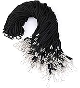 Yesland 150 Pack ID Black Lanyard Safety Badge Lanyard, 36 Inches Comfortable Neck Straps Busines...
