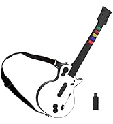 DOYO PC Guitar Hero Controller, Wireless PS3 Guitar Hero with Dongle for PC and PlayStation 3, Co...